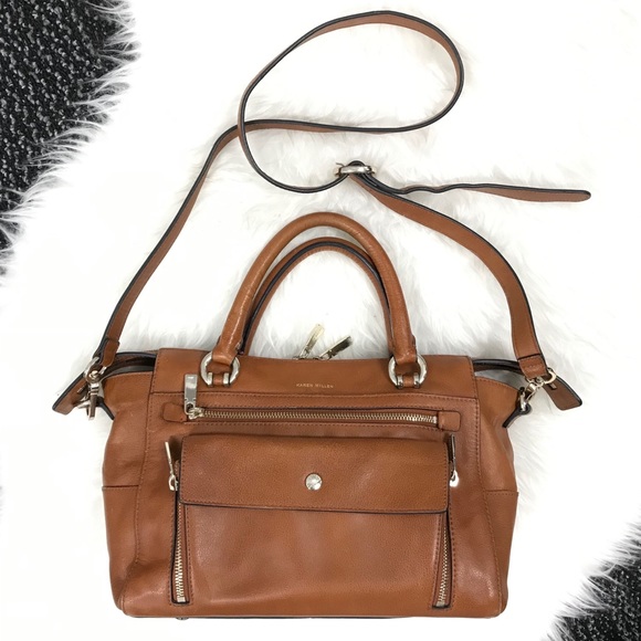 karen millen tan leather bag